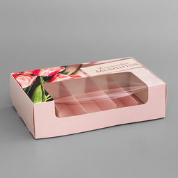 Цена за 5 шт. Коробка под 5 эклеров, кондитерская упаковка «Счастливых моментов», 25.2×15×6.6 см