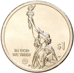 Монета 1 доллар 2022 года США P Американские инновации Блюграсс