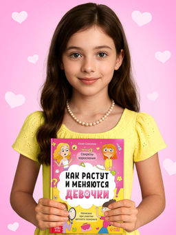 Энциклопедия в твёрдом переплёте "Как взрослеют девочки", 80 страниц