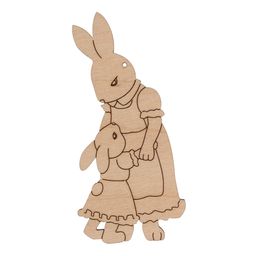 Заготовка для декорирования Mr. Carving ВД-1167 Подвеска фанера 0.3 см Кролик папа(5х9см.) фото 2
