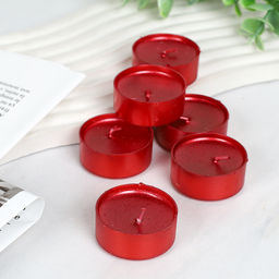 Свеча 12 штук набор Красная / M-1208 /уп 24/96/711433
