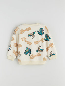 Bask?l? Erkek ?ocuk Sweatshirt