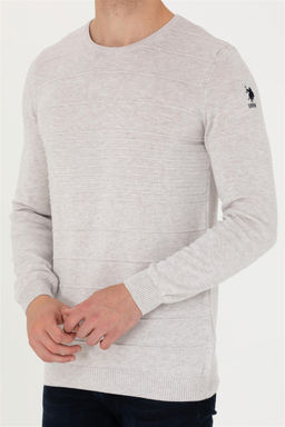 U. S. Polo Assn / Мужской свитер из каменного меланжа - U.s. polo assn фото 6