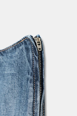 TRF STUDDED DENIM SKIRT - Zara фото 8