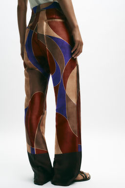 PRINTED SATIN TROUSERS - Zara фото 8