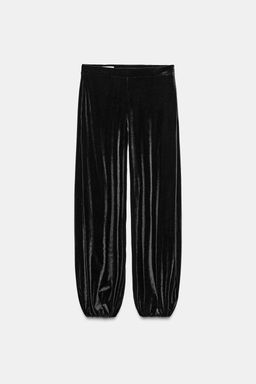 VELVET BALLOON TROUSERS - Zara фото 8