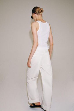 JEANS ZW COLLECTION BAGGY TIRO MEDIO / Blanco roto - Zara фото 5