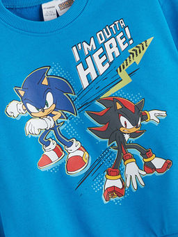 Sonic Bask?l? Erkek ?ocuk Sweatshirt