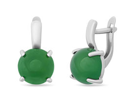 Серьги, нефрит, СПН4118