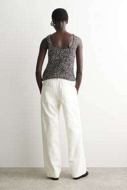 PANTAL?N DENIM WIDE LEG EN PANELES - H&m фото 5