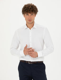 Рубашка Pierre Cardin Slim Fit белая