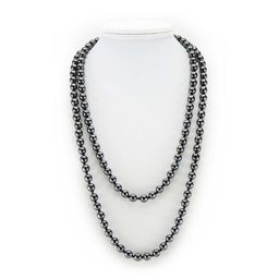 Бусы гематит, круглые 8мм, длинные 128см