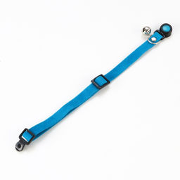 Ошейник кошачий мягкий с бубенчиком, 30 х 1 см, текстиль, голубой - Пижон фото 4