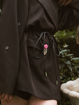 Брошь Цветок, роза нежная, розовая в золоте