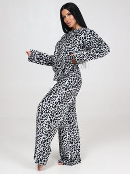 450 ЖЕНСКАЯ ПИЖАМА (брюки) (Серый леопард) - А-дина фото 4