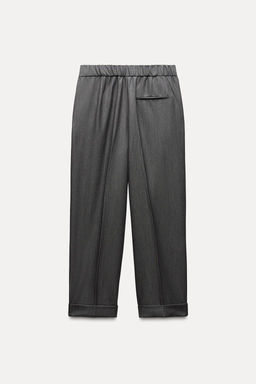 STRAIGHT-LEG TROUSERS WITH TURN-UP HEMS - Zara фото 5