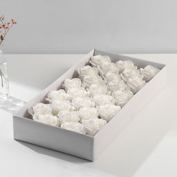 Цена за 25 шт. Мыльные лепестки для ванны «Бутон королевской розы. Белый», подарочный, 7×7×6 см