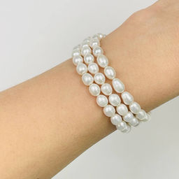 Бусины для украшенийиз белого Жемчуга 38 см