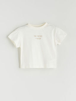 Bisiklet Yaka Bask?l? Erkek Bebek Ti??rt