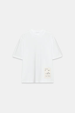REGULAR FIT LABEL T-SHIRT - Zara фото 9