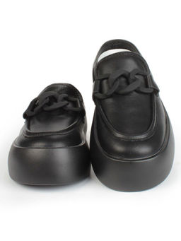 07-DJ45-2 BLACK Лоферы женские без задника (натуральная кожа) - Фабричный китай фото 9