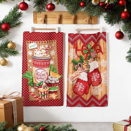 Набор кухонных полотенец Доляна Тепла и уюта 35х60см-2шт, 100% хлопок  фото 16