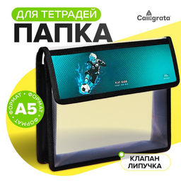 Папка для тетрадей, А5, пластиковая, 23×19×5 см «Аниме футбол»