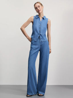 Джинсы wide leg со средней посадкой / Zarina