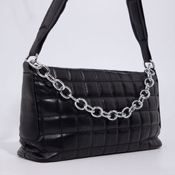 Сумка-багет на молнии, цвет чёрный - Simaland фото 3