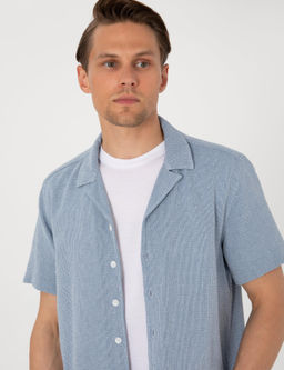 Lacivert Comfort Fit K_sa Kollu G_mlek - Pierre cardin фото 2