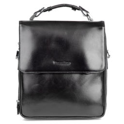 H5145-7 black, Мужская кожаная сумка "Планшет", Barcelo Biagi