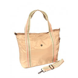 Сумка женская текстиль BoBo-7655, 1отдел, плечевой ремень, бежевый 261675