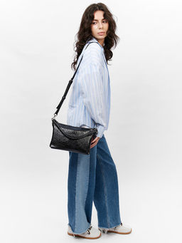 LACCOMA сумка Луиза-черный эко кожа хлопок