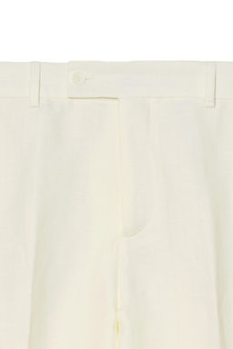 PANTAL?N RELAXED FIT TRAJE LINO - LANA ESPIGA / Crudo - Zara фото 5