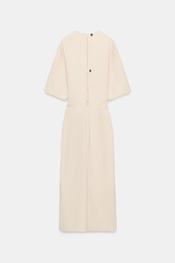 VESTIDO MIDI DRAPEADO ZW COLLECTION / Crudo medio - Zara фото 12