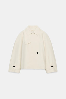 TRENCH CORTO ZW COLLECTION / Hueso - Zara фото 9