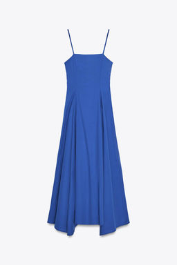 ASYMMETRIC POPLIN MIDI DRESS - Zara фото 4