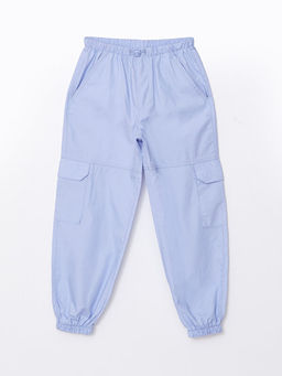 Beli Lastikli K?z ?ocuk Kargo Jogger Pantolon