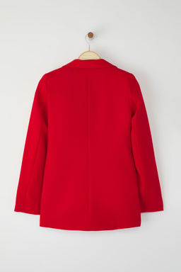 TRENDYOLMILLA K?rm?z? Regular Astarl? Dugmeli Dokuma Blazer Ceket TWOAW22CE0165  фото 7