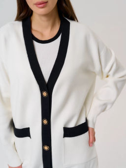 Кардиган женский 12421-54010 white/black