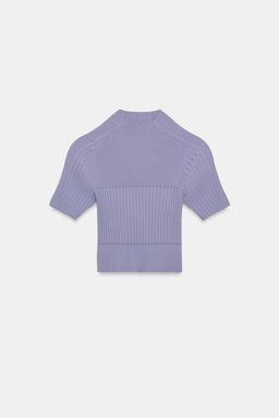 TOP CROP PUNTO RIB / Lila - Zara фото 2
