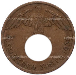 Монета 1 рейхспфенниг 1939 года A Германия