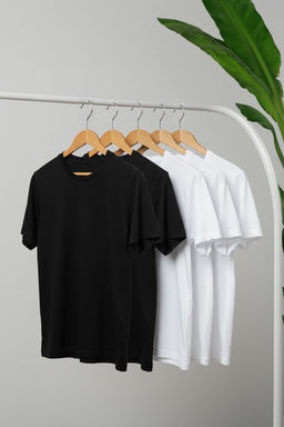 TRENDYOL MAN Siyah-Kahverengi-Gri-Tas-Beyaz Slim/Dar Kesim 5li Paket %100 Pamuk Tok Kumas T-shirt TMNAW20TS0243 - Trendyolmilla фото 15