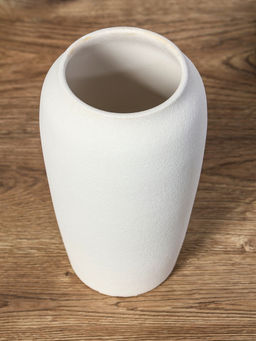 Ваза для цветов «Абиджил», бочка, 22.5×12 см, d=9.5 см, керамика, белая