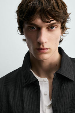 CAMISA JACQUARD BORDADO / Negro - Zara фото 5