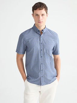Рубашка Regular Fit Poplin мужская в клетку