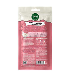 Лакомство для кошек "Крем из курицы с креветкой", 40г, серия SNACK BAR, Triol