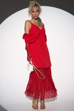 Кружевная юбка Пэрис (красный) - Эльза фото 16