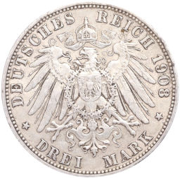 3 марки 1908 года А Германия (Пруссия)