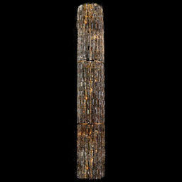 Люстра подвесная каскадная в стиле барокко "Триумф" 18*Вт ZF-8702 C CR серебро/хром